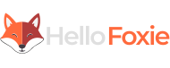 An image of an orange fox with the words HelloFoxie